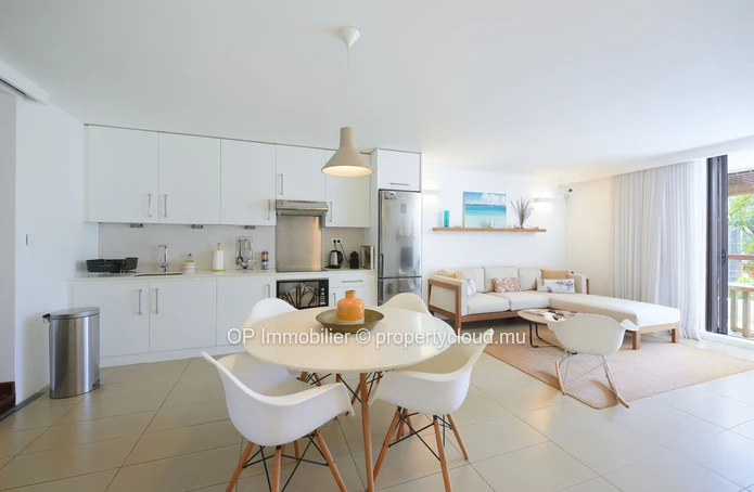 "Charming Apartment with Sea View in Mon Choisy, Trou aux Biches - Fully Furnished, Communal Pool - Close to Amenitie...